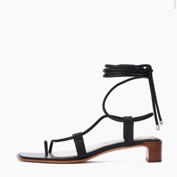 NWT rag & bone Cindy Tie Open Toe Wrap Sandals in Black Size 9/39 - Picture 13 of 16